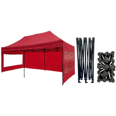 TENTino STEEL HEXAGON 3x6 m /6 noh 7A - ČERVENÁ – Hledejceny.cz