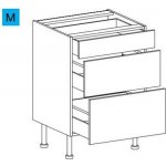EBS MPLES603ZS Skříňka spodní 60cm, plnovýsuvné zásuvky, diamantově šedá 1 set – Zboží Dáma
