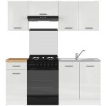 Kuchyňská linka 180 Junona s pracovní deskou Bílý/křídový lesk/dub craft zlatý K24-JUNONA_MODUL_WER_2/180_ZBL Black Red White – Hledejceny.cz