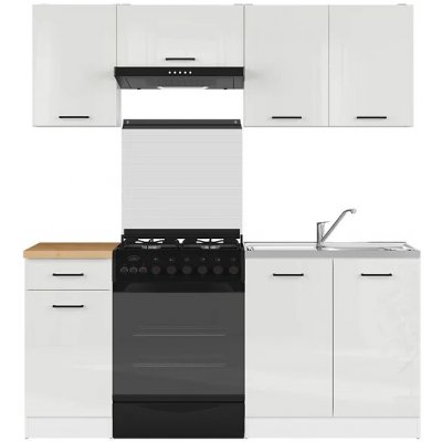 Kuchyňská linka 180 Junona s pracovní deskou Bílý/křídový lesk/dub craft zlatý K24-JUNONA_MODUL_WER_2/180_ZBL Black Red White – Hledejceny.cz