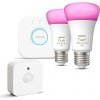 Žárovka Philips Hue White and Color Ambiance 9W 1100 E27 malý promo starter kit + Hue Motion Sensor