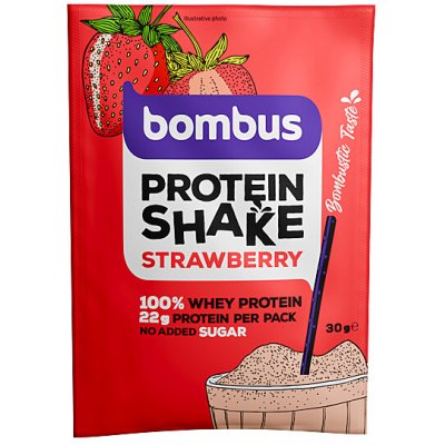 Bombus Protein shake jahoda 30 g – Sleviste.cz