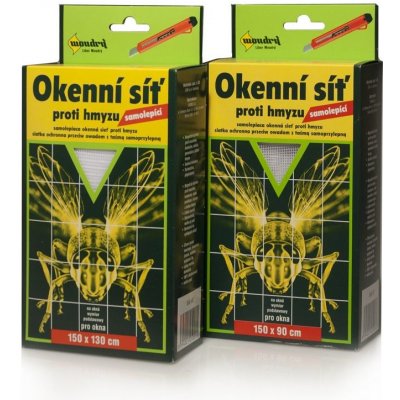 Papírna Moudrý Okenní síť proti hmyzu 130 x 150 cm samolepící bílá – Zboží Mobilmania