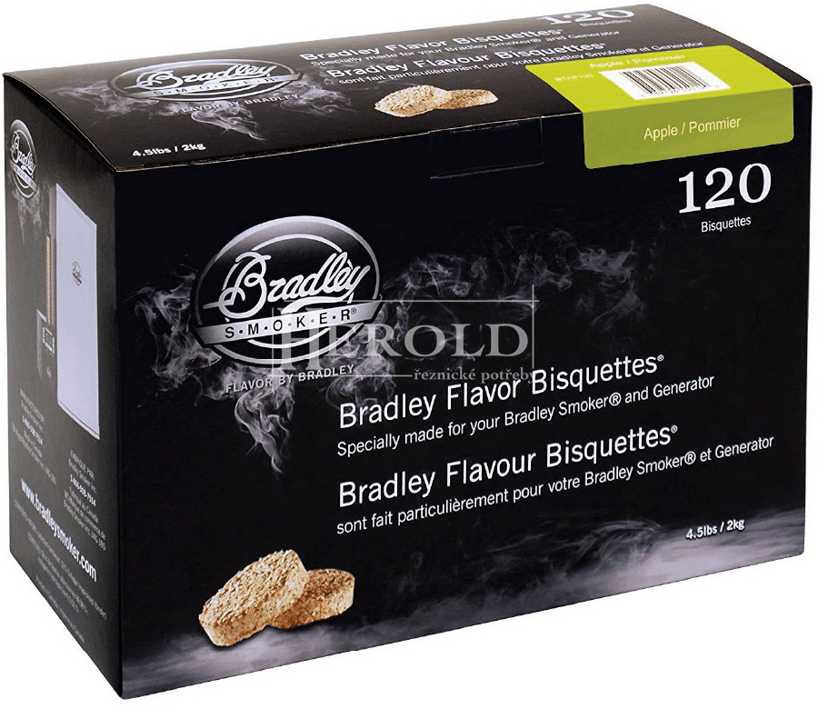 BRADLEY SMOKER Jabloň udící brikety 120 ks