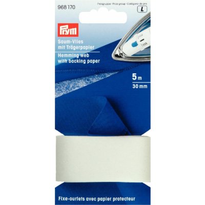 PRYM Zažehlovací vlizelínový proužek na záložky, 5 m x 30 mm – Sleviste.cz