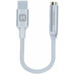 SWISSTEN Adapter Textile USB-C/Jack (samice) 0,15m – Zboží Živě