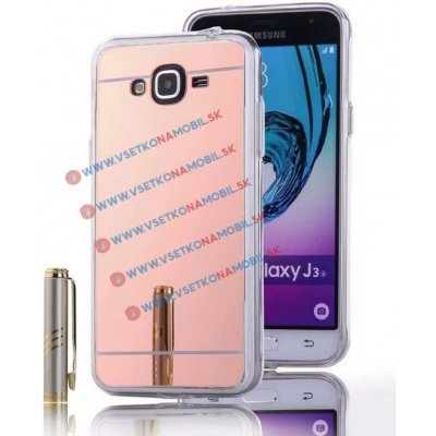 PROTEMIO 1314 Zrcadlový silikonový obal Samsung Galaxy J3 2016 růžový