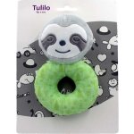 Tulilo Plyšové chrastítko Lenochod 16 cm zelená/šedá – Zboží Mobilmania