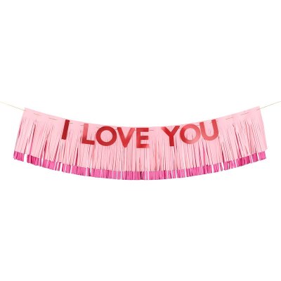 Banner Miluji tě I love you 150x30 cm mix – Zboží Mobilmania