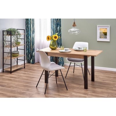 HALMAR Rozkládací jídelní stůl Gino - dub wotan / černý – Zboží Dáma HALMAR Rozkládací jídelní stůl Gino - dub wotan / černý – Zboží Dáma