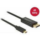 Delock DL1062 USB Type-C™ male > Displayport male (DP Alt Mode) 4K 60 Hz, 1m, černý