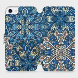 Pouzdro Mobiwear Flipové Apple iPhone SE 2020 / SE 2022 - V108P Modré mandala květy