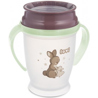 LOVI hrníček s úchyty 360˚ Zajíc 250 ml – Zboží Mobilmania