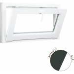 ALUPLAST Sklopné plastové okno antracit/bílé 120x60 – Zboží Mobilmania