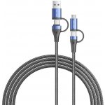 Vention CTLLF 4-in-1 Cotton Braided USB 2.0 Type-A Male + USB-C Male to USB-C Male + Micro Type-B Male – Hledejceny.cz