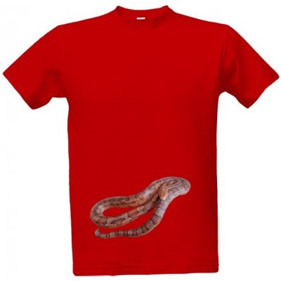 Tričko s potiskem Užovka Červená Červená – Zboží Mobilmania