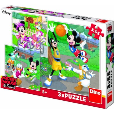 Dino Mickey a Minnie sportovci 3 x 55 dílků – Zboží Mobilmania