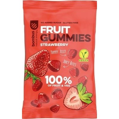 Bombus Fruit Energy Gummies gumové bonbóny jahodové 35 g – Zbozi.Blesk.cz