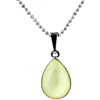 Swarovski Elements Pear rhodiovaný (přívěsek + řetízek) žlutá slzička, kapka 72080.5 žlutá