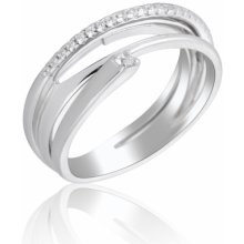 JVD Elegantní Stříbrný prsten se zirkony SVLR0391XH2BI