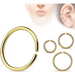 Šperky4U piercing do nosu kruh zlacený N0003-0808