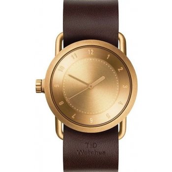 TID Watches No.1 36 Gold / Walnut Leather Wristband
