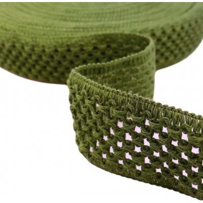 Pro Háčkování Guma pletená 5 cm khaki – Zbozi.Blesk.cz