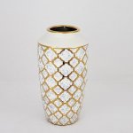 Eurolamp Keramická váza 25x13 cm zlatá/bílá EU0504 – Hledejceny.cz