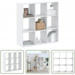 Knihovna bílá 102x32x102 cm kompozitní dřevo – Zboží Mobilmania