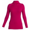 Dámské sportovní tričko Icebreaker LS Roll Neck Electron Pink