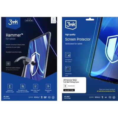 3mk All Safe AIO fólie Hammer Full Wet Fitting Tablet 5 ks 5903108485272 – Zboží Živě