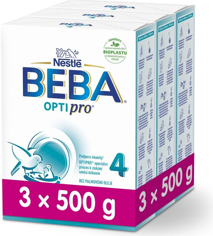 BEBA 4 OPTIPRO 3 x 500 g