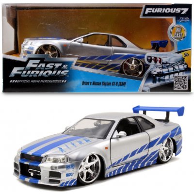 Toys Fast and Furious Brians Nissan Skyline 2002 GT-R OBAL – Hledejceny.cz