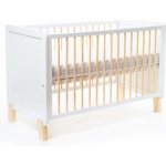 Nanni Postýlka Niko 120 x 60 cm White / Natural – Zboží Mobilmania