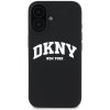 Pouzdro a kryt na mobilní telefon Apple DKNY Liquid Silicone Arch Logo MagSafe pro iPhone 16 Black