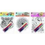 GRAFIX Malování podle čísel 6ks listů A4 jednorožec + pastelky – Sleviste.cz