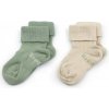 Kojenecká ponožka a punčocháčky KipKep Stay-On Socks 2-Pack Calming Green Organic