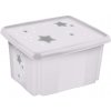 Úložný box Keeeper úložný box s víkem Stars bílá 45 l