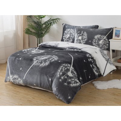 XPOSE Mikroplyš povlečení PAMPELIŠKY DUO Exclusive šedé/bílé 140x200 70x90 – Zboží Dáma XPOSE Mikroplyš povlečení PAMPELIŠKY DUO Exclusive šedé/bílé 140x200 70x90 – Zboží Dáma