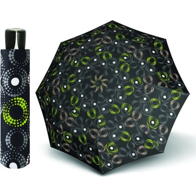 Doppler Mini Fiber Sofia dámský skládací deštník černo zelený