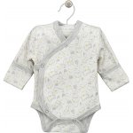 LORITA zavinovací body s dlouhým rukávem s liškami Felix bílé – Zboží Dáma