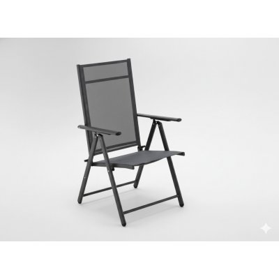 Pro-Tech shop TIH3491 Skládací zahradní židle šedá 66x53x107cm 62465 – Hledejceny.cz
