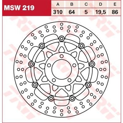 TRW MSW219 brzdový kotouč, přední SUZUKI GS 500 E rok 89-03 – Zbozi.Blesk.cz