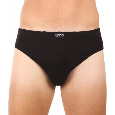 Gina 71055P pánské slipy s žebrovým úpletem černá – Zboží Dáma