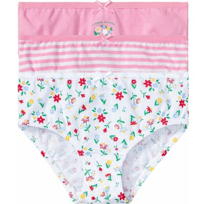 Lupilu dívčí kalhotky s BIO bavlnou 3 kusy bílá / světle růžová – Zboží Mobilmania