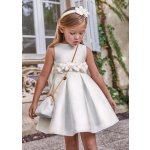 Abel & Lula šaty s tylovým páskem a květinami smetanové – Hledejceny.cz