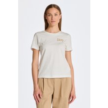 GANT SLIM COT ELA SS SCOOP NECK TOP bílá