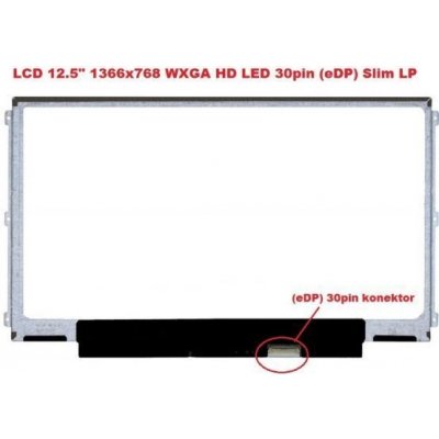 Display LP125WH2(TP)(F1) LCD 12.5" 1366x768 WXGA HD LED 30pin (eDP) Slim LP matný povrch – Hledejceny.cz