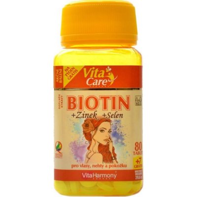 VitaHarmony Biotin 300 mcg + Selen + Zinek 80 tablet – Hledejceny.cz