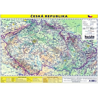 Česká republika mapa A4 lamino